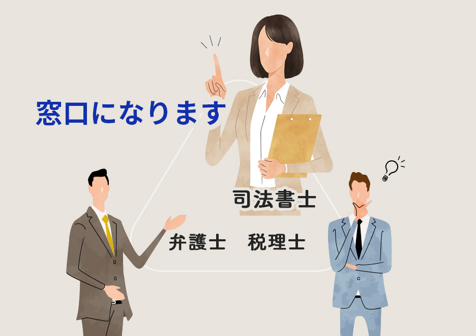 司法書士が窓口になります